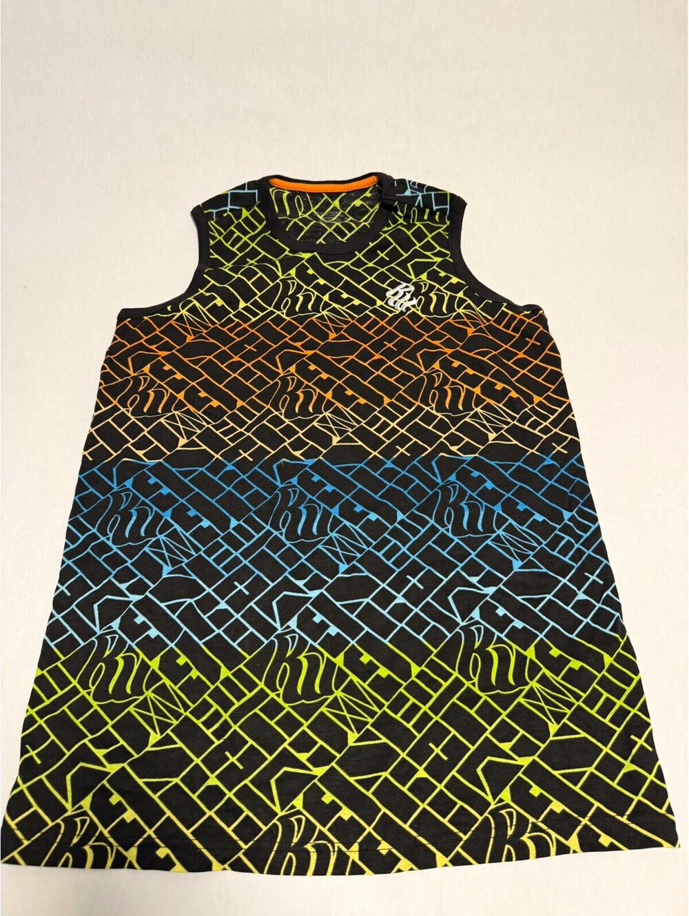 Rocawear Classic Tank Top Mens XL Multicolor Y2K Hip Hop All Over Print
